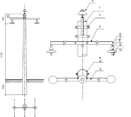 Structural design of the pole